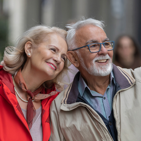 Old woman and old man